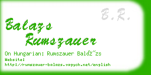 balazs rumszauer business card